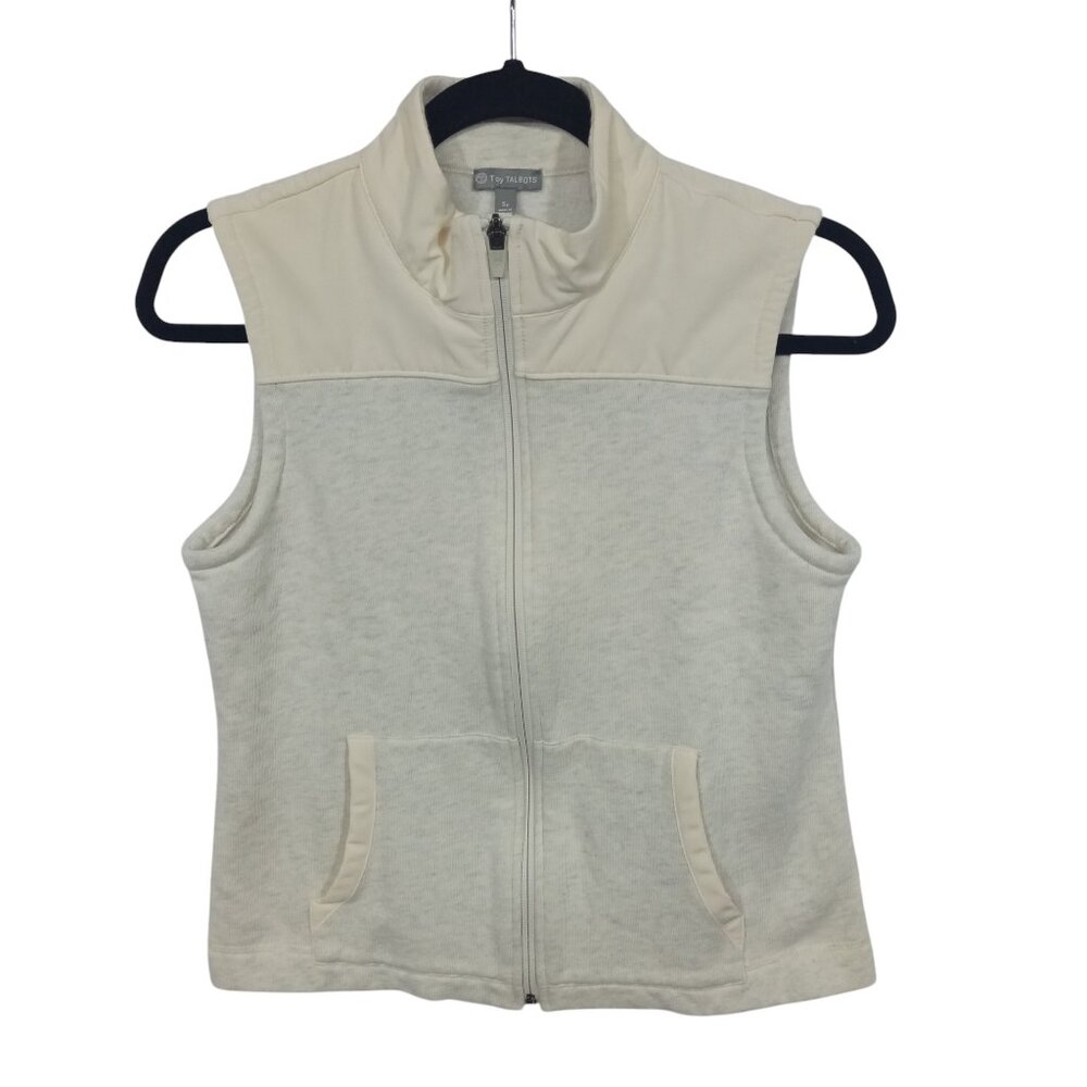 Talbots Vest Womens Small Petite Full Zip Outdoor Travel Walking Casual